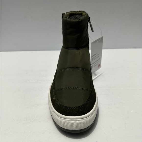 NEw Blondo Olive "Saffron" Suede & Nylon Waterproof Booties Size 7.5 M - Picture 4 of 7